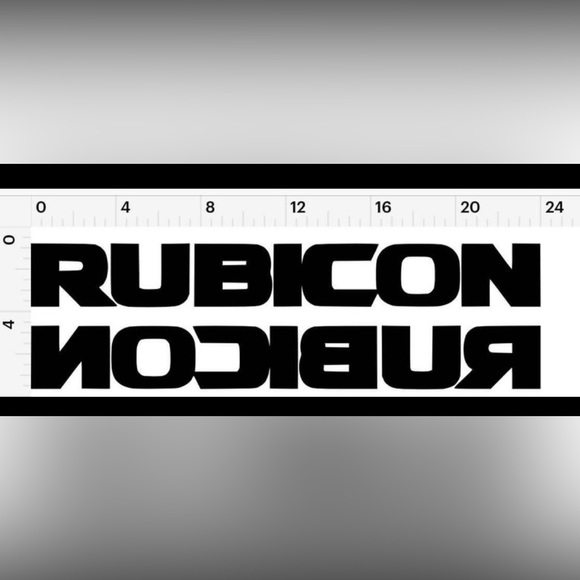 Jeep Rubicon Automotive Decal 2 Pack 3in x 24 inch - Picture 2 of 2